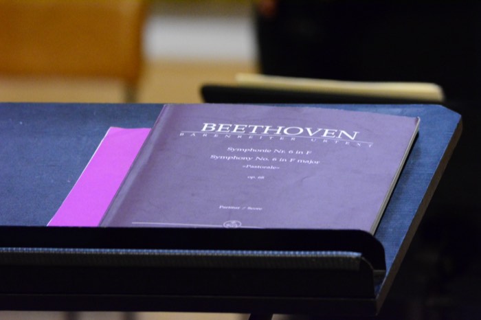 Detail: aufgeschlagene Beethoven-Partitur